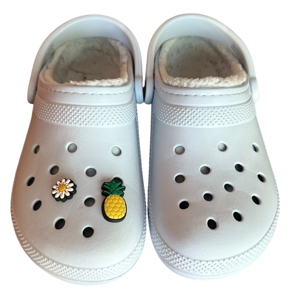 CROCS Shoes - CROCS CLASSIC LINED CLOG Mens & Womens Mineral Blue decorative charm Sz 8